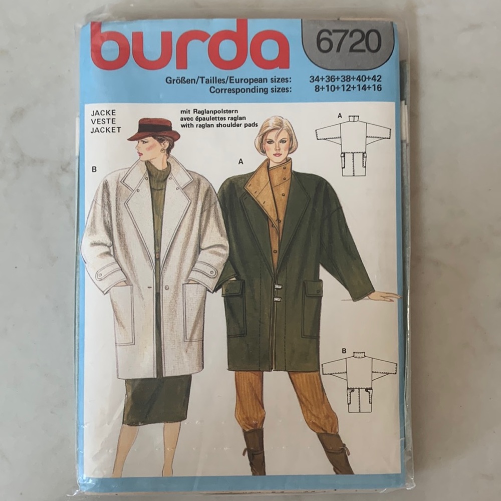 Vintage 80’s burda 6720 Jacket